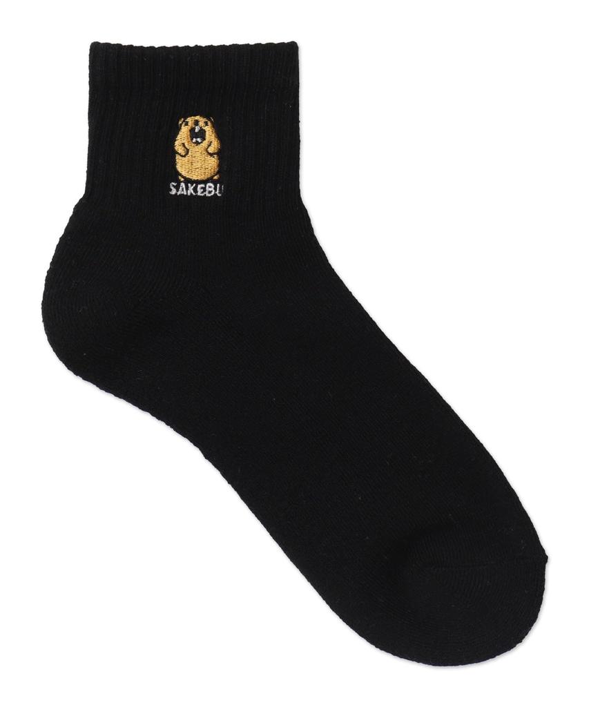WEGO Motif Logo Embroidered Ankle Pile School Sizes Pattern 2 Socks, One-Point Socks, Women's, 23-25cm,