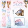 Baby Bear Gender Reveal Decorations - Boy or Girl Porch Sign Banner, Pink Blue Balloon Baby Shower Door Hanging Banner for Party Supplies