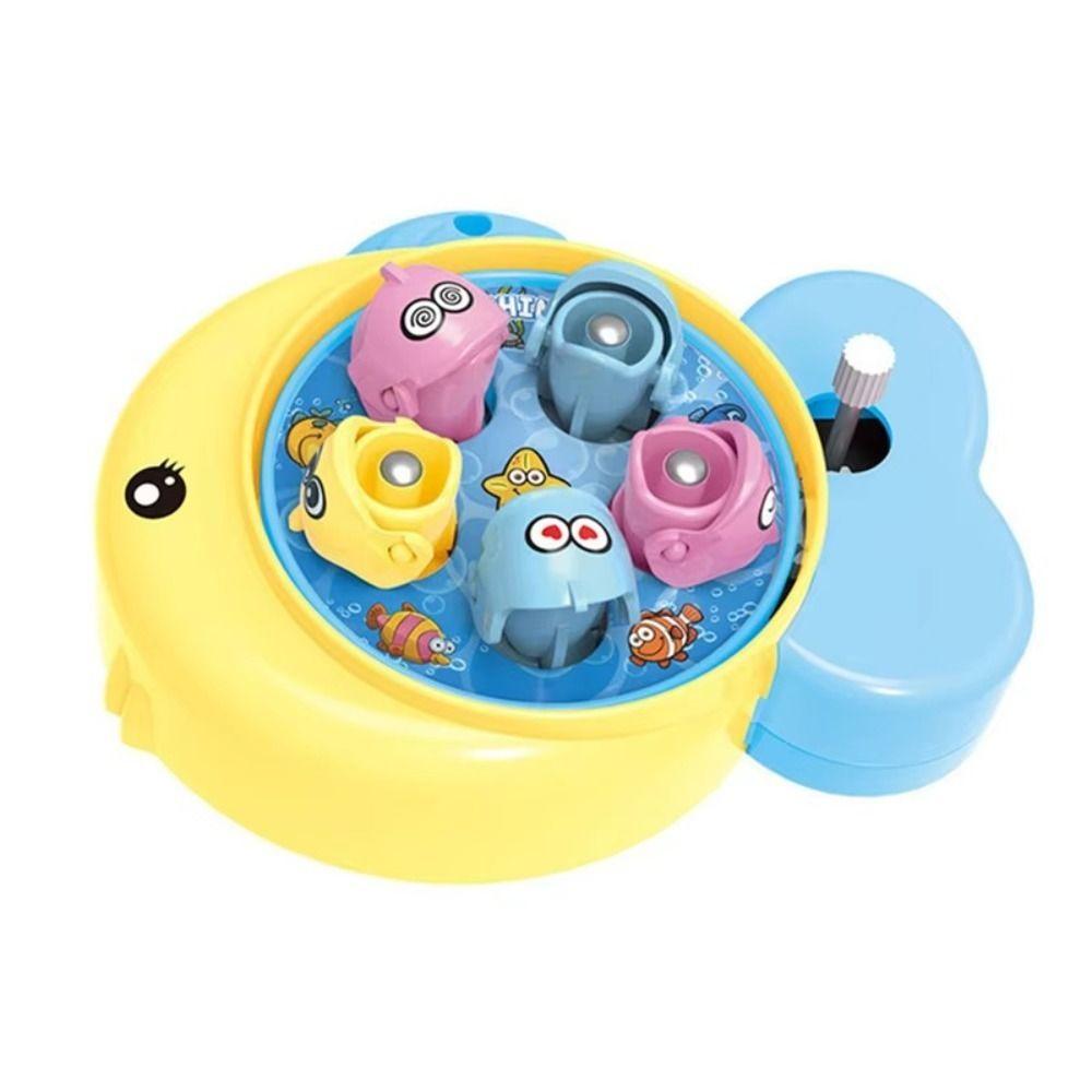 Magnetic Water Toy Windup Chain Fishing Rod Toys Interactive Fishing Toys  Parent-child