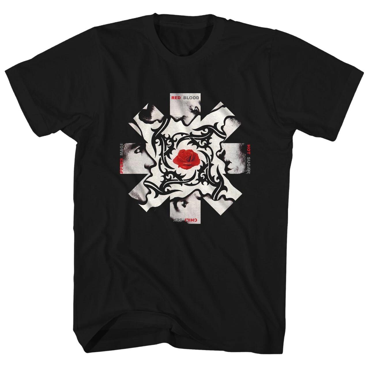 Red Hot Chili Peppers Blood Sugar Sex & Magik Мужская футболка Рок Классика Черная 4XL