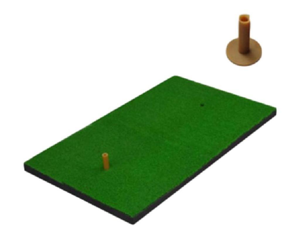 SCGEHA Golf Shot Practice Mat, Thick 60cm x 30cm, 1cm Thick, Artificial Turf, Includes 2 Tees