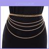 Cintura a Catena Stile Punk per Donna con Nappe Multistrato e Strass Gioielli Moda Estiva