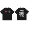 Street Trend Club Graffiti Letter Rabbit Casual TShirt Mens and Womens Luxury Brand Top