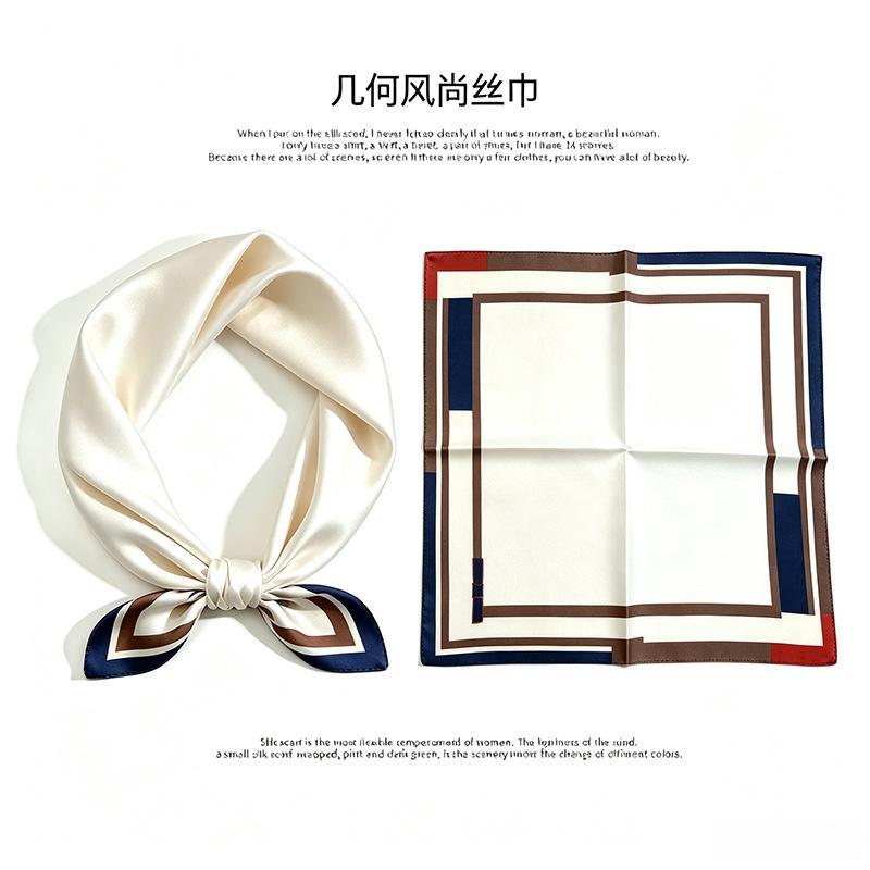 [111 mulberry silk] Korean version of classic cashew nut flower bag headscarf, small square scarf, shirt, suit, thin silk silk scarf