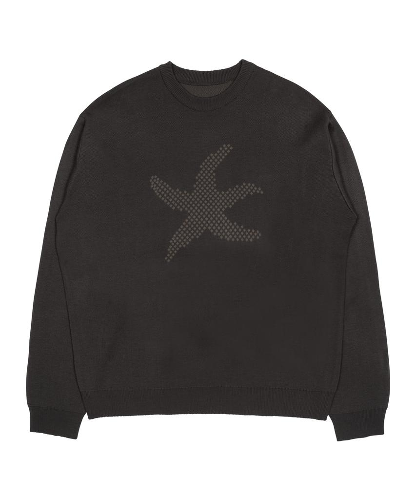 THE COLDEST MOMENT Tcm Starfish Logo Knit (Charcoal)