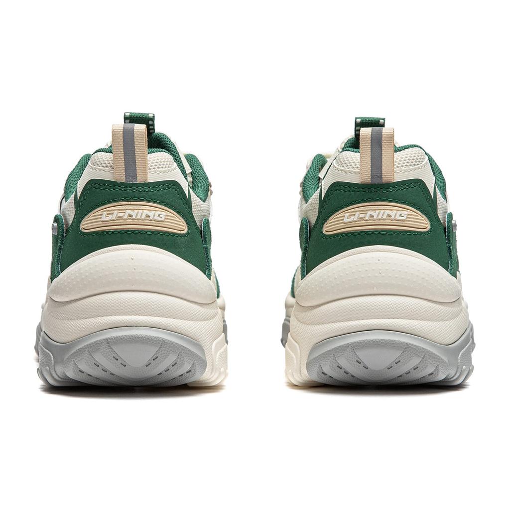 Li Ning Slip Resistant Abrasion Resistant Low top Casual Shoes Women's White Green AGCU190-1