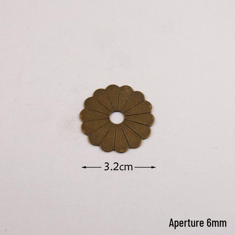 Antique Chinese Copper Plum Blossom Pull Handle and Gasket for Furniture Decoration