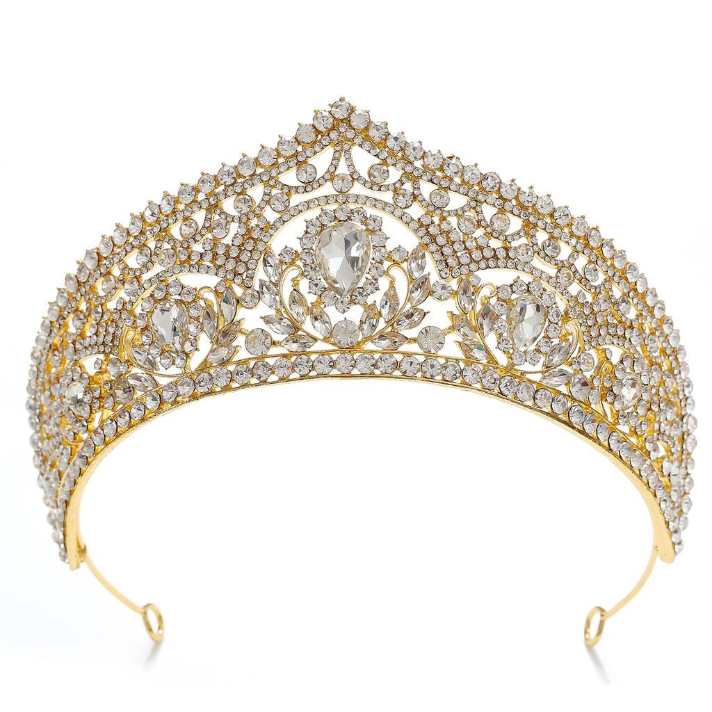 Direct pentru Coroana Tiara, Ornament de păr de mireasă, Spectacol baroc de înaltă clasă, Miss World Beauty