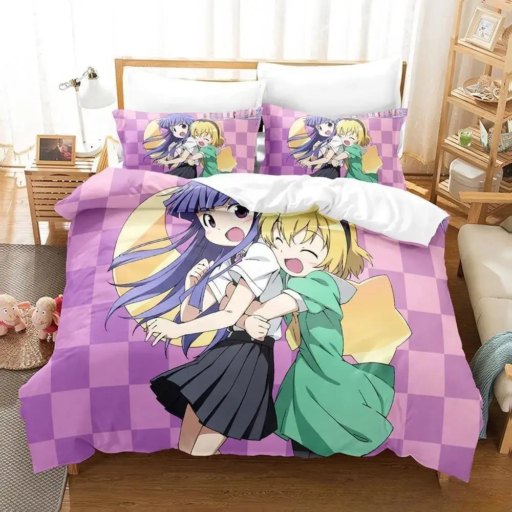 3D Print Anime Higurashi when they cry Bedding Set Single Twin Full Queen King Size Bed Set Adult Kid Bedroom Duvet cover Sets