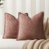 Fundas para Cojines Neutras Suaves de Chenilla Funda de Cojín Estilo Granja para Decoración de Sofá Dormitorio Sala de Estar Moderna