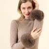 Autumn and winter fur decorative sleeves women's windproof cuffs imitation fox hair wrist guards winter warm plush wrist cover
