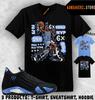 Tee Shirt Matching AJ 14 Black University Blue 2026 To Match Sneaker MJ Flair 23