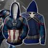 Autumn Men's Captain America Zipper Hoodie Sweatshirt