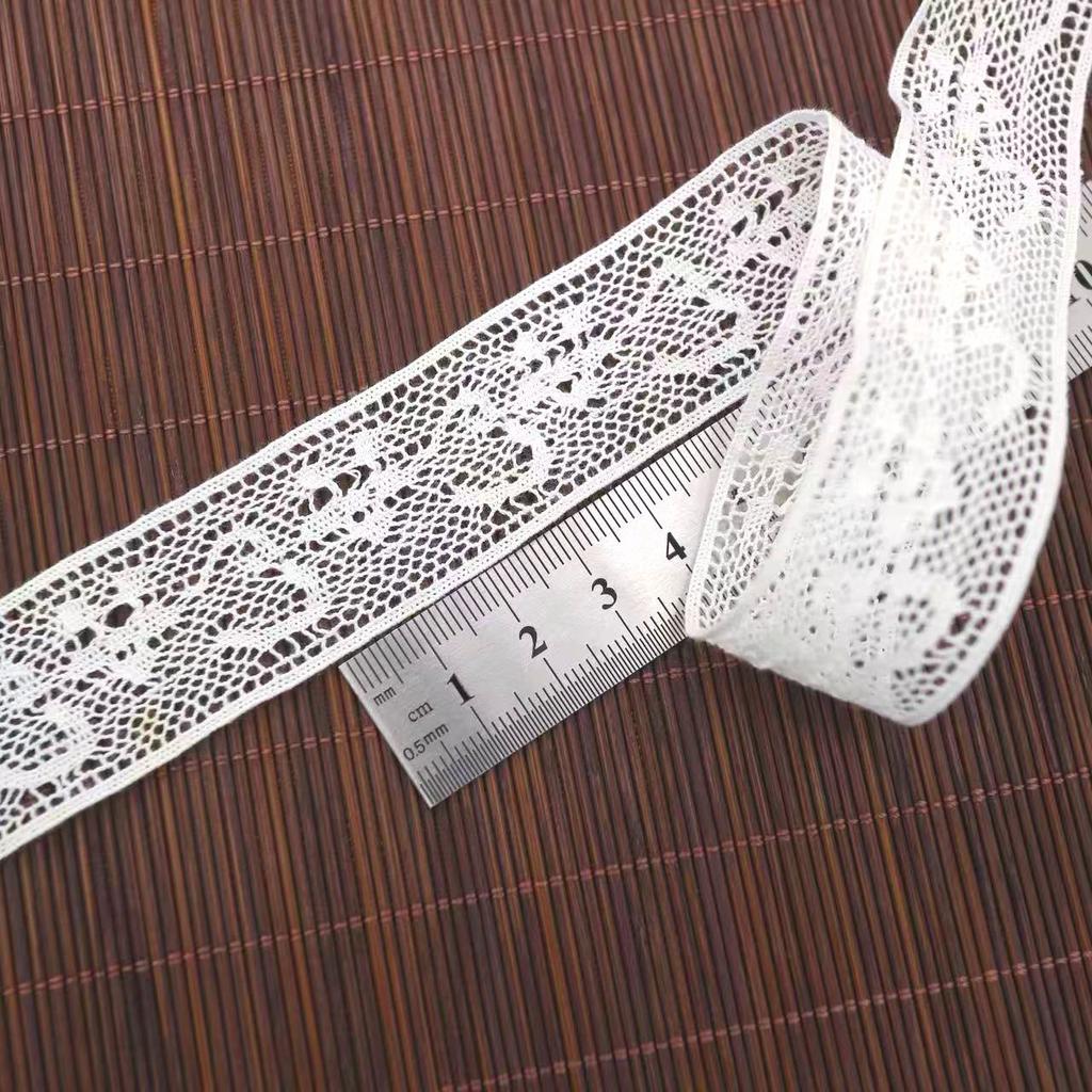Cotton Lace Tablecloth Diy White Beige Hanfu Decorative Accessories Lace Exquisite Hollow Lace Accessories