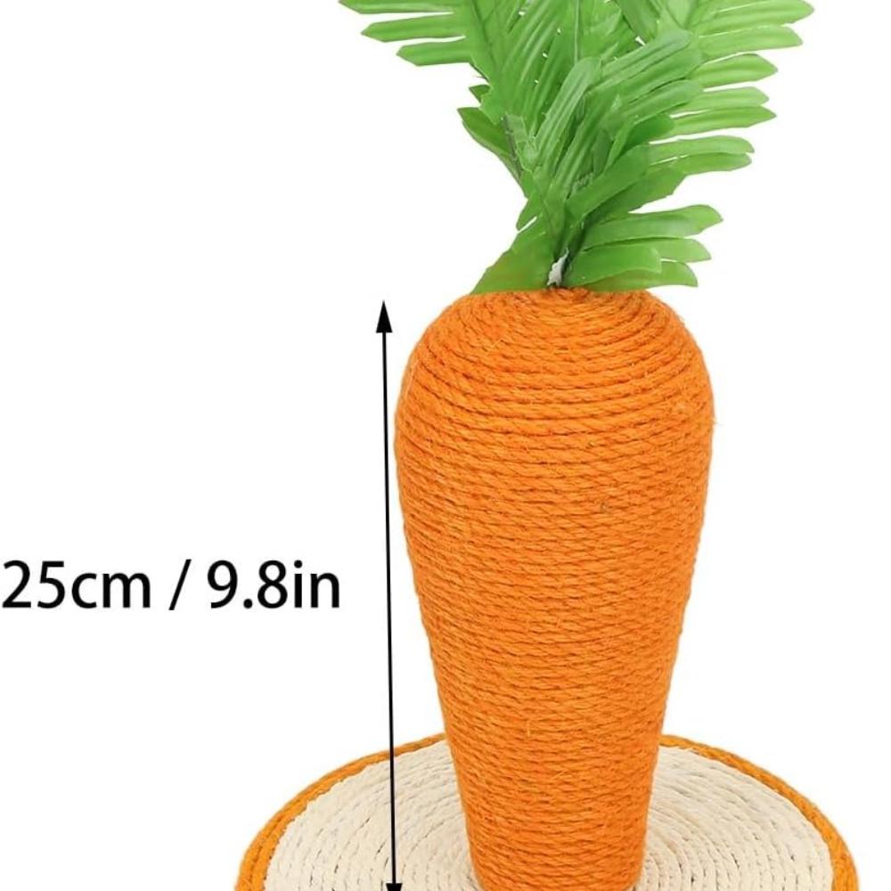 Cat Scratching Post, Carrot Shape Cat Scratching Boad, Nature Sisal Cat Scratcher for Indoor Cats and Kittens Training Climbing
