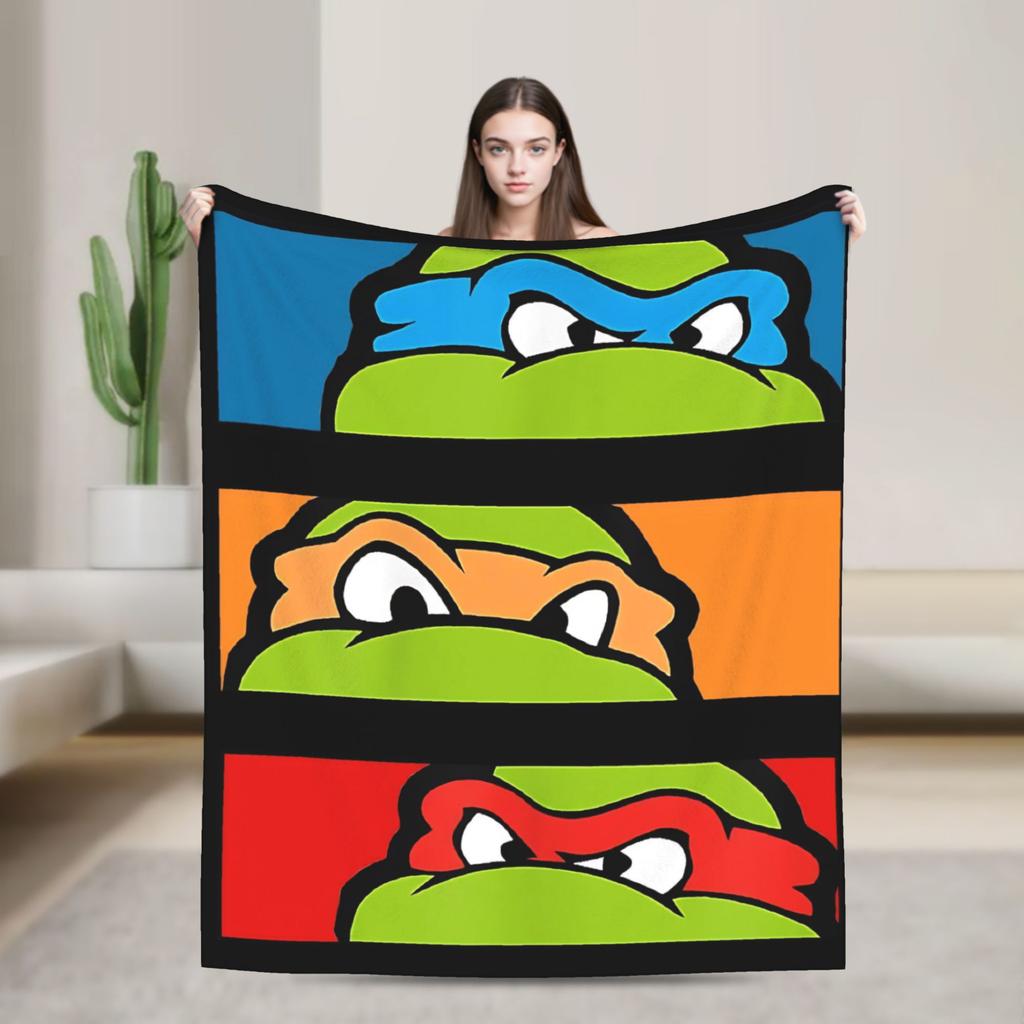 TMNT Durchbruch Flanelldecke Warme Weiche Überwurfdecke für Wohnkultur Reise Muster Tagesdecke Sofa Bettbezug