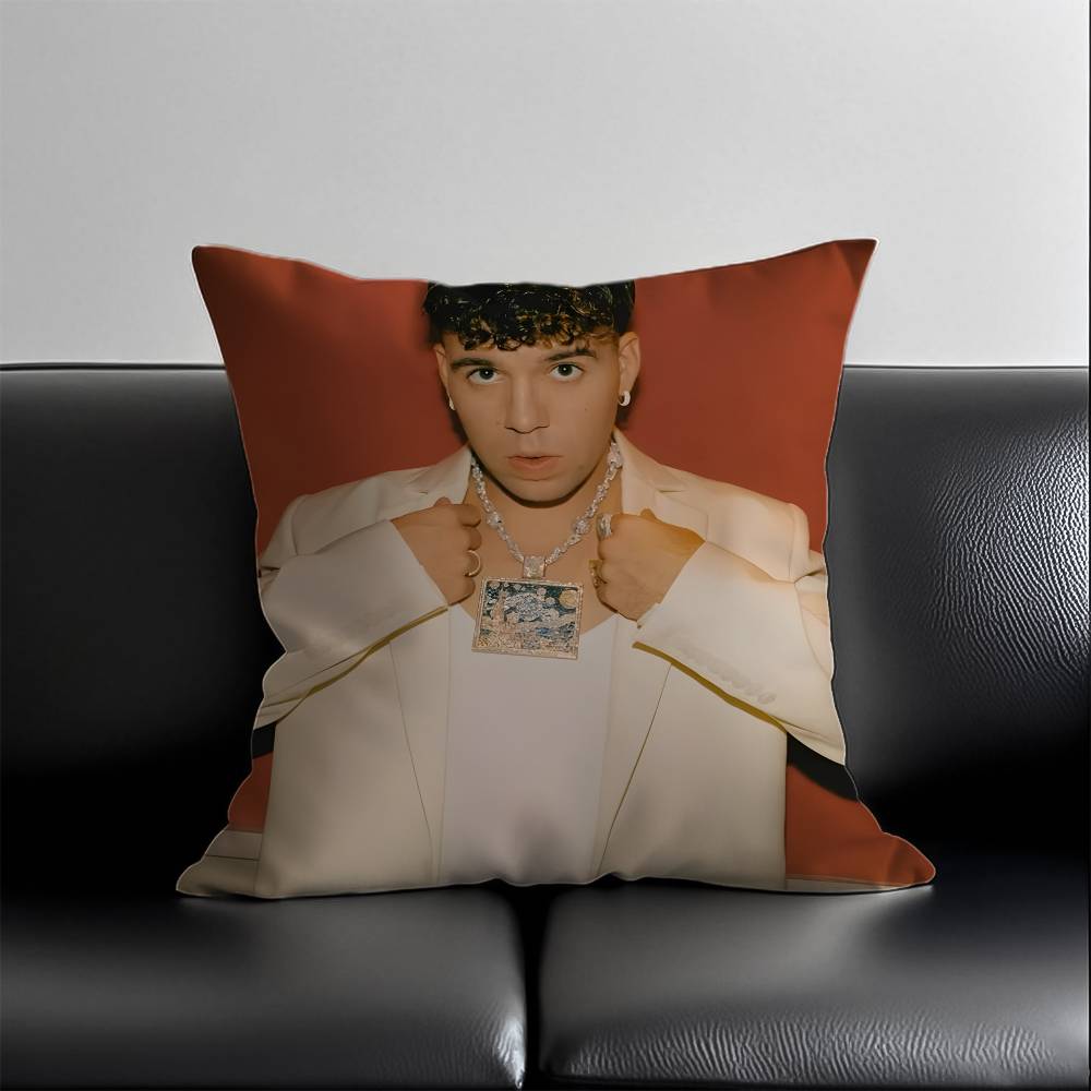 

Rapper QQuevedo Pillow Case SkinFriendly And Comfortable Fabric Pillowcase Lnvisible Lilky Zipper 30X30cm
