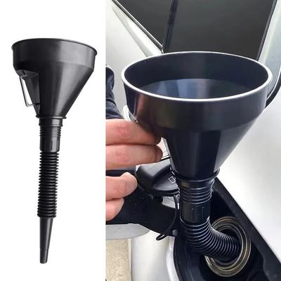 With Filter Car Repair Tool Plastic Auto Refueling Funnel Oiler Filter Funnel  Car Gadgets