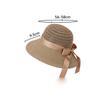 Summer Straw Sun Hat Women's Bow Outdoor Seaside Vacation Sunscreen Hat