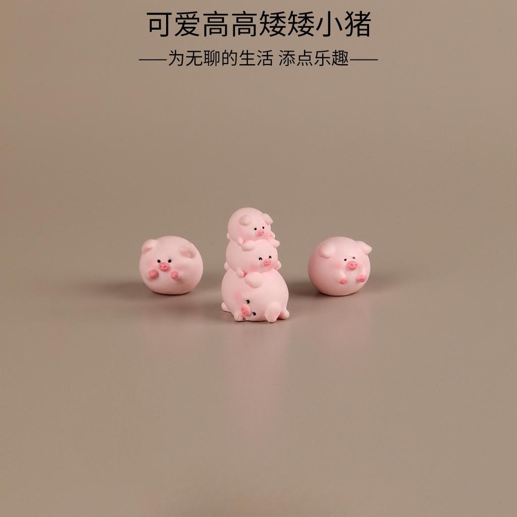 1pc Creative Cartoon Cute Little Pig Micro Landscape Decoration Accessories, Doll House Desktop Small Ornaments