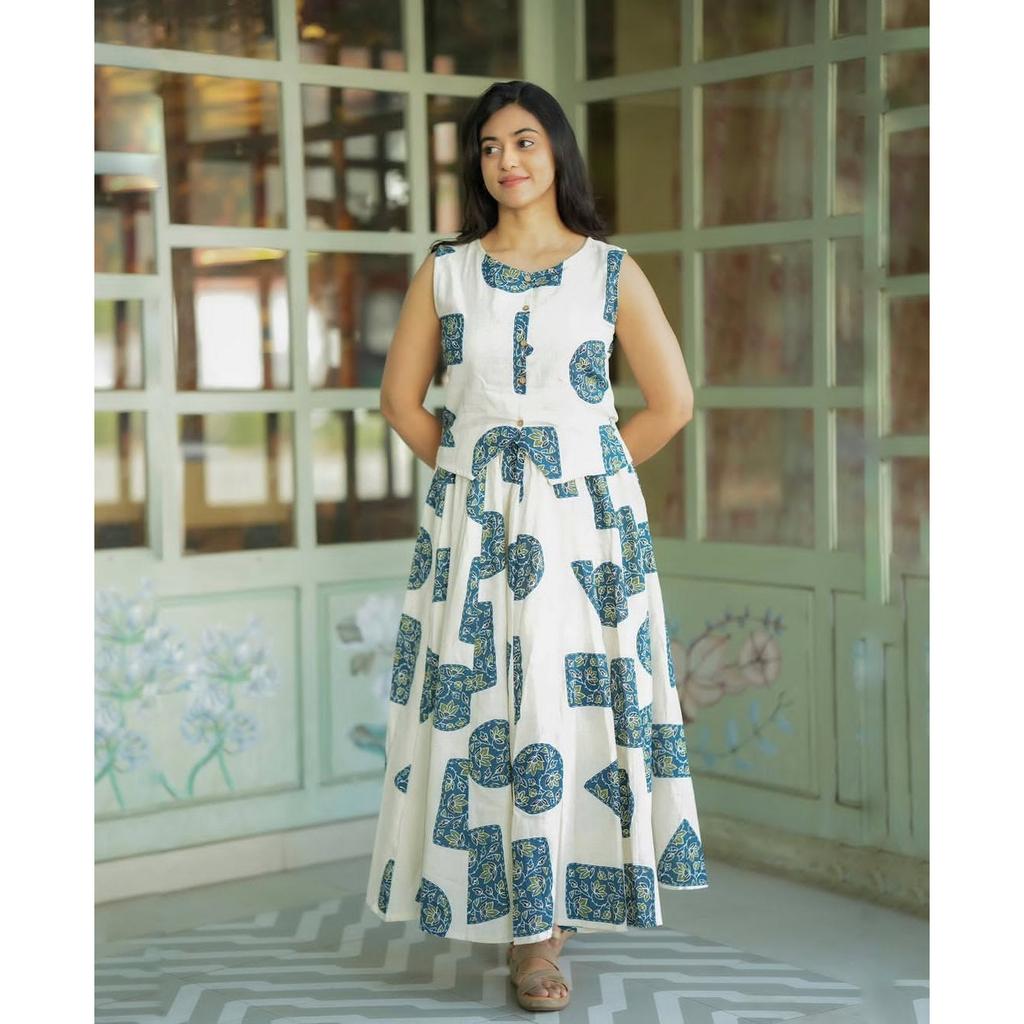 Women Party Wear Top Kurti Skirt Set Indian Designer Ethnic Kurta Cord Set Dress