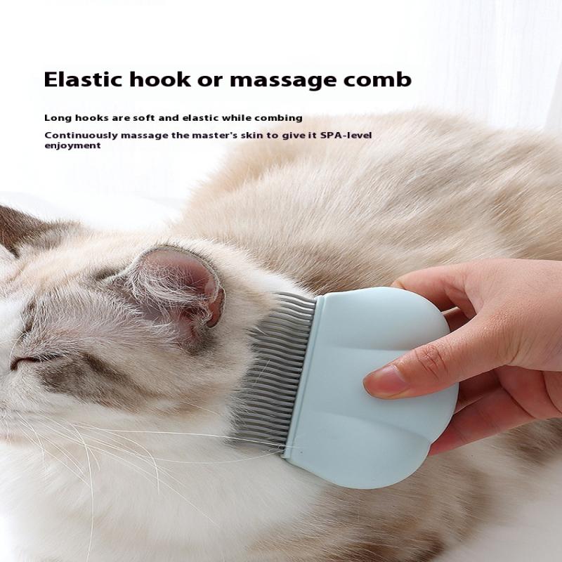 1Pcs Multi-Purpose All Hair Lengths Pet Grooming Brush Shell Shape Self-Cleaning Massage Comb Ergonomic Pet Comb Pet Cat Dog