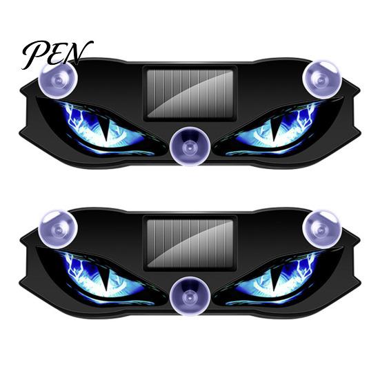Car Atmosphere Light Solar Devil Eyes for Windshield, Window Warning Sign with Three Smart Modes, Enthusiast Styling Accessories LED Digital