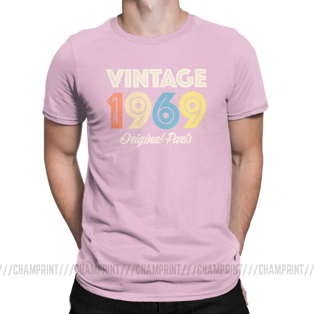 Vintage Retro 1969 Birthday Original Parts 50 Years Old 50Th Birthday Gift T Shirt For Male