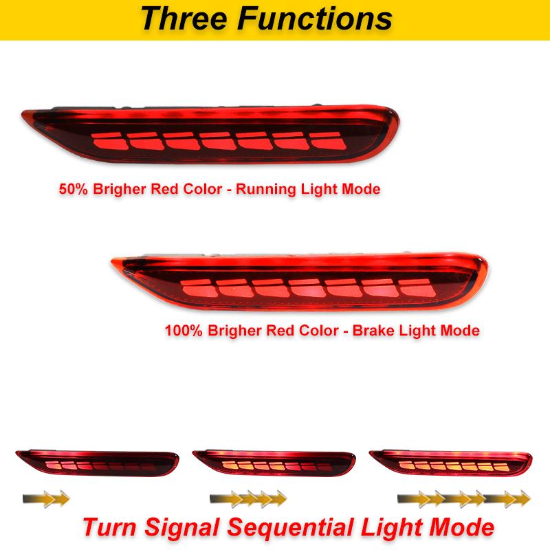 For Nissan X-trail T32 Rogue Qashqai J11 Leaf Pathfinder For Infiniti Q50 QX60 JX35 LED Rear Bumper Reflector Lights Tail Lamps