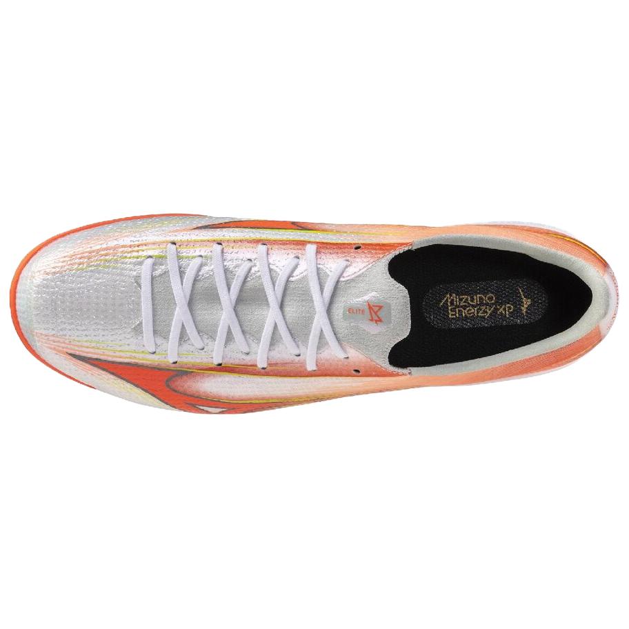 Mizuno Alpha 3 Elite AS 2E Weit Bequeme Passform Rückstoß Fußballschuhe Unisex Sneaker Weiß Orange P1GD266254