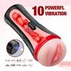 Male Electric Masturbator Sexual Stimulation Sex Toy Realistic Texture with Vibrating Vagina Squeeze Pouch Vagina Plump Soft and Juicy Toys