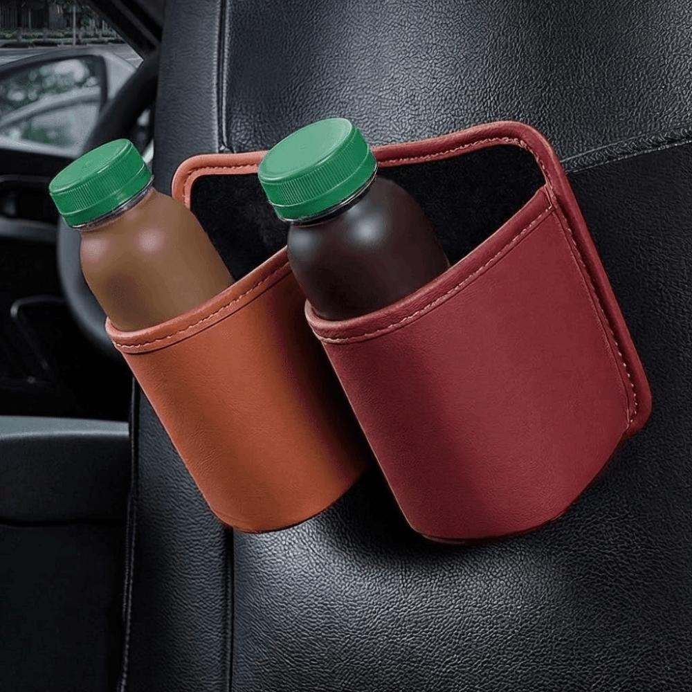 Leather Car Door Storage Box Waterproof Car Trash Can Convenient Car Cup Holder Sundries