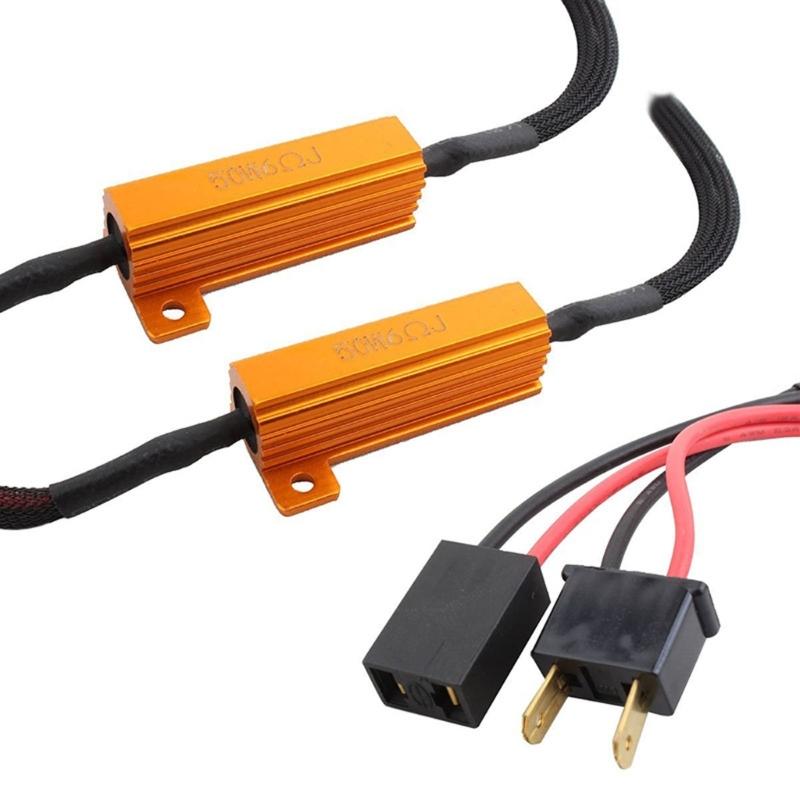 High Temperature Resistant LED Decoders Harness Plugs & Play LED Headlight Load Resistor Simple Installation for Vehicle