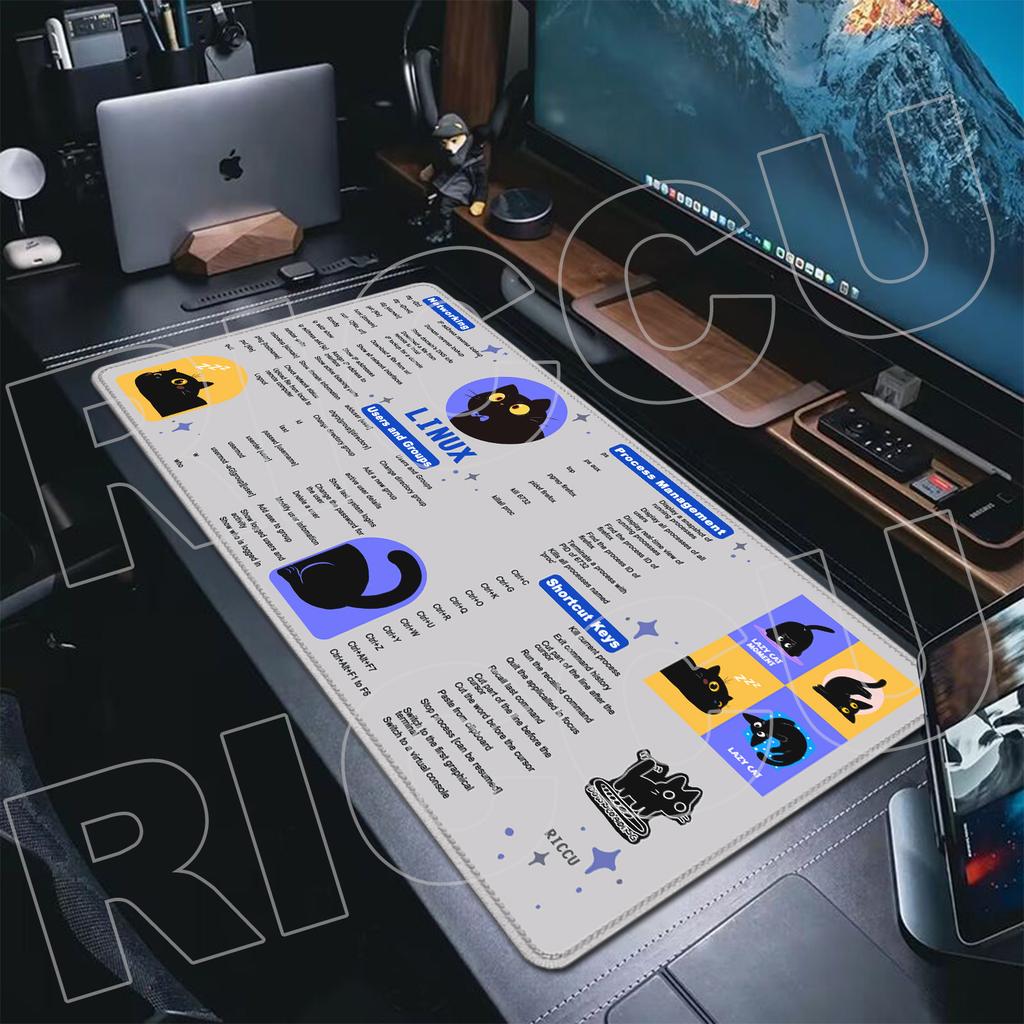 Portable label XXL HD print Linux shortcut key Memo Commands Mouse Pad Large Mousepad PC accessories Desk Mat protective pad Rug