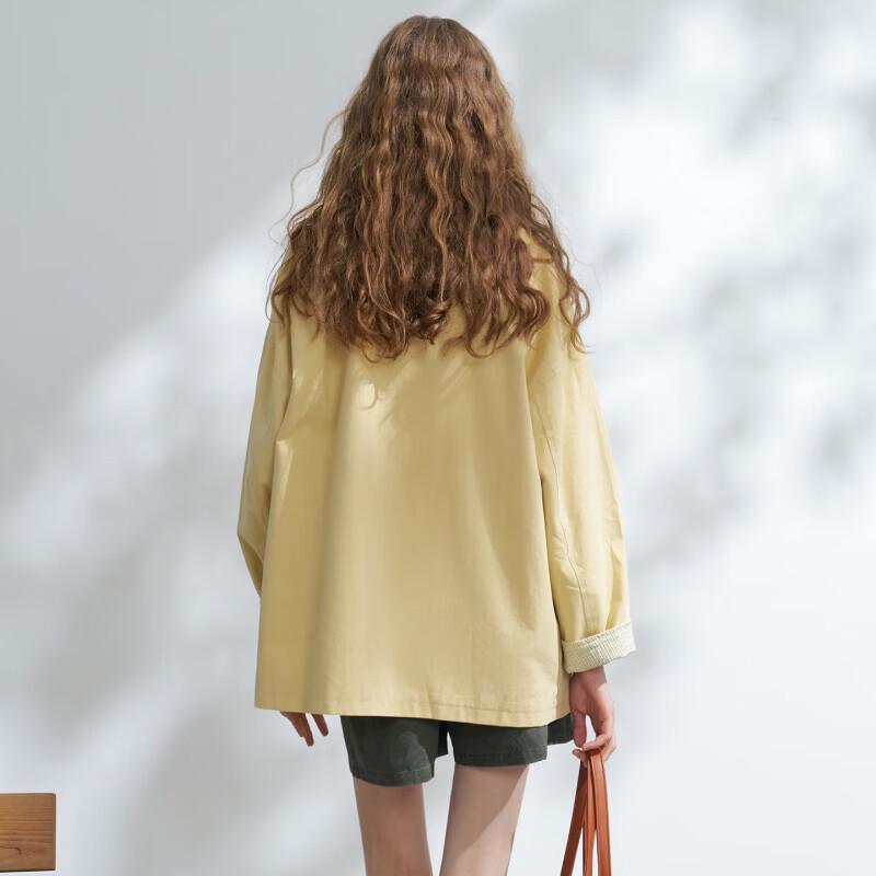 Women's Loose Fit Casual Long-Sleeve Trench Coat