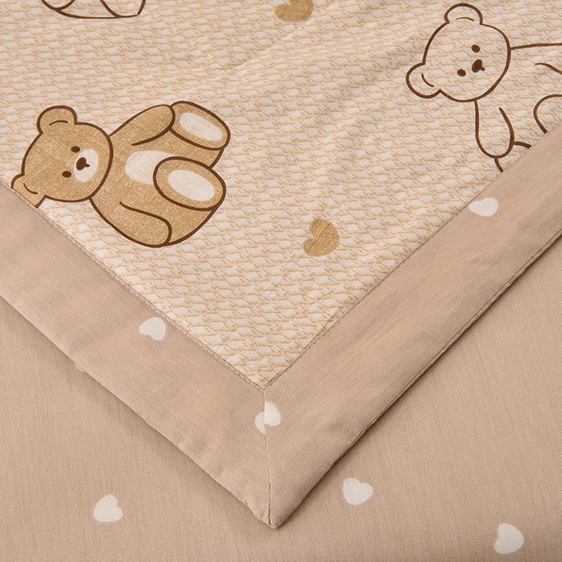 Cute Bear Pattern Summer Quilt Cartoon Style Natural Cotton Soft Thin Quilt Air Conditioning Quilted Quilt for Kids Boys Girls