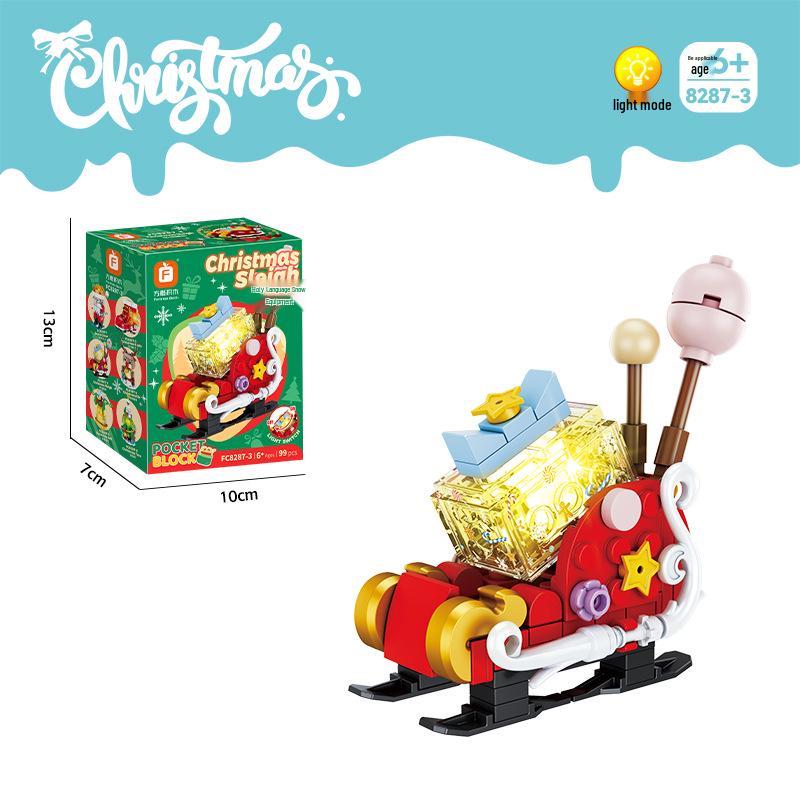 Lele Brothers Christmas Tree Building Blocks for Kids - Educational Toy Set