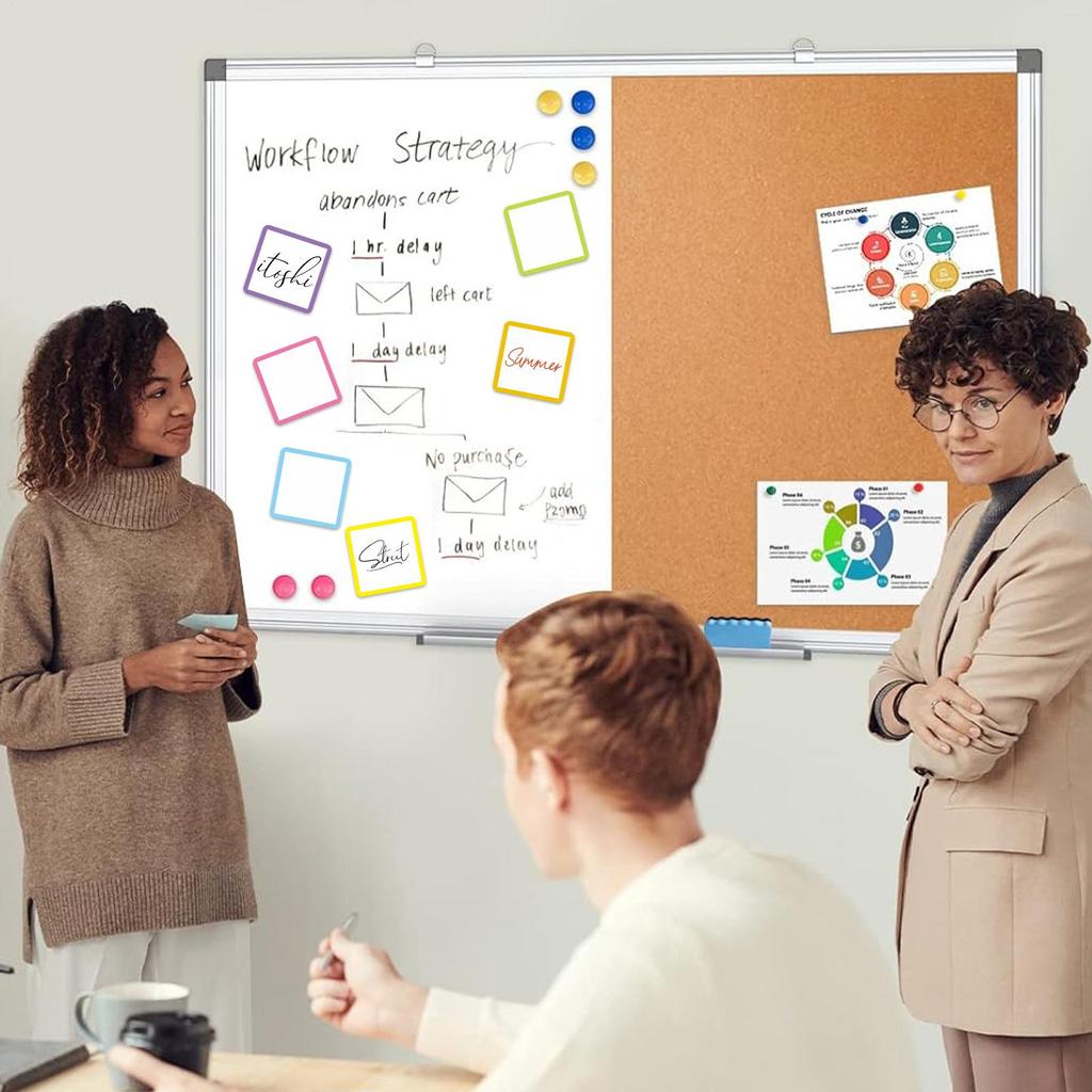 Magnetic Fridge Shopping List Notepad with Colorful Border 30 Sheets Per Pad Easy-To-Use Space-Saving Perfect for Grocery Lists