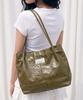 The Green Lab Soft Crack Square Shoulder Bag [Olive]