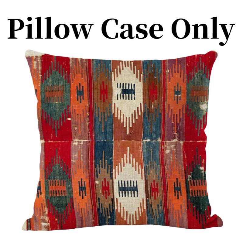 Bohemian Kilim Style Linen Pillow Cover 45x45cm For Home Dcor