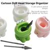 Cute Nail Art Grinding Head Bit Holder, Nail Drill Bits Manicure Holder Organizer Storage Case, Desktop Display Decoration