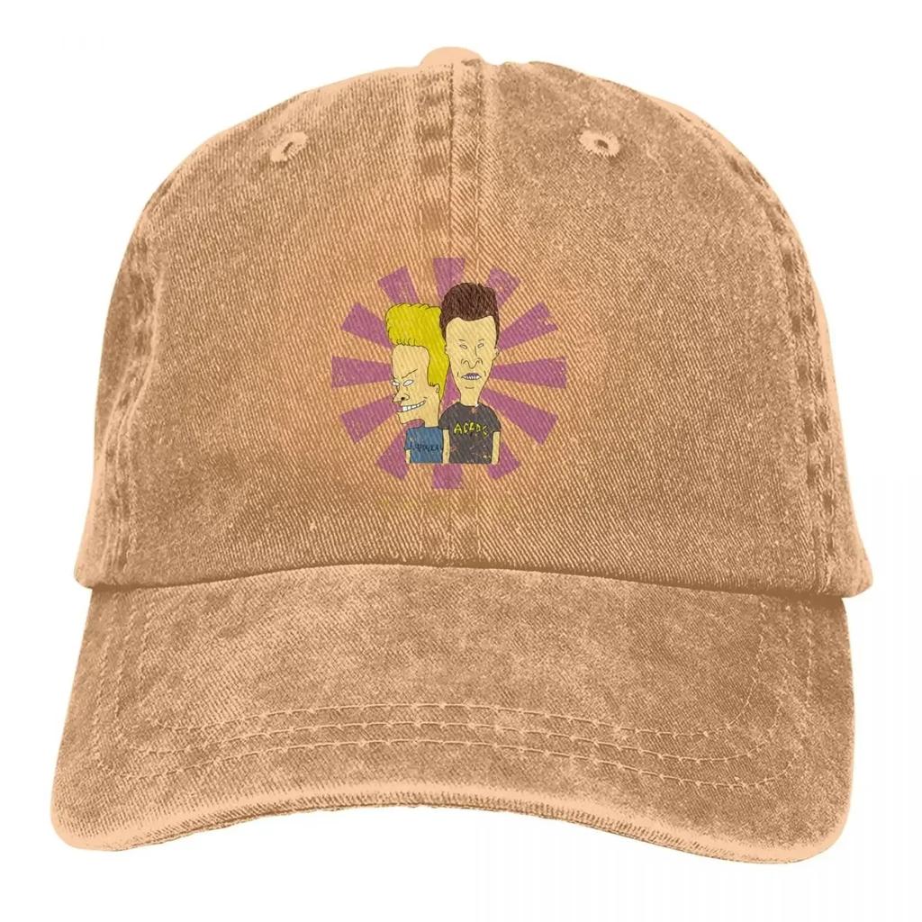 Pure Color Cowboy Hats Retro Women's Hat Sun Visor Baseball Caps Beavis and Butthead Sarcastic Cartoon Peaked Trucker Dad Hat