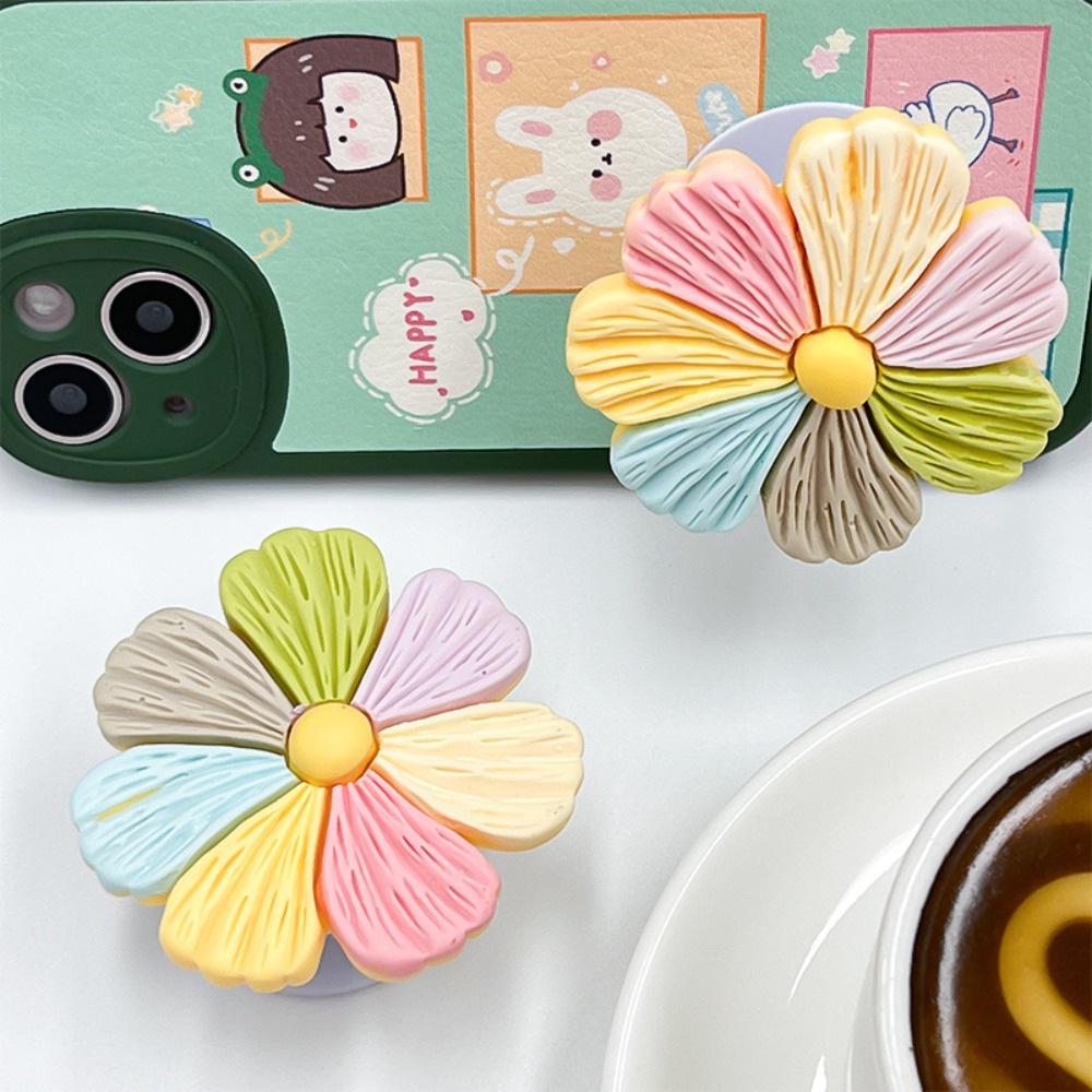 

Seven-Color Foldable Flower Phone Holder & Ring Bracket