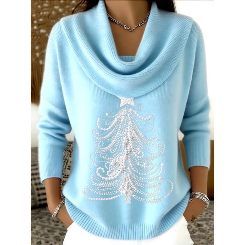 Damen Pullover Herbst Winter Mode Lässig Europäischer Amerikanischer Stil Warm Gemütlich Strick Oberteil