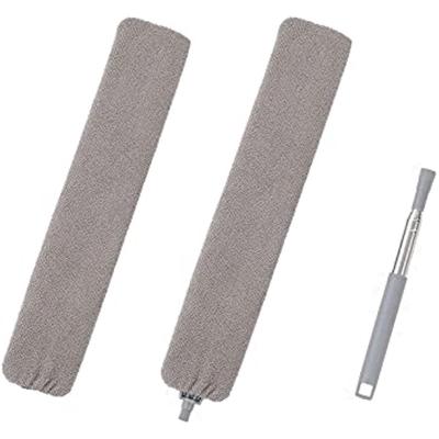 Vacuum Brush with Stainless Steel Telescopic Rod Washable Household Microfiber Cleaning Duster Furniture Floor Sofa and Under The Bed