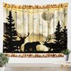 Wolf Print Tapestry Wall Hanging Wildlife Hunting Theme Tapestry for Kids Boys Girls Western Farmhouse Wall Tapestry Rustic