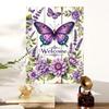 Lavendel Lila Schmetterling Willkommen Wandaufkleber für Das Wohnzimmer Eingangswanddekoration Hängendes Bild