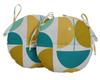Vargottam Indoor Outdoor Round Bistro Chair Cushions Block Print 15-Inch Bistro Chair Pads Waterproof Seat Chair Cushion For Home