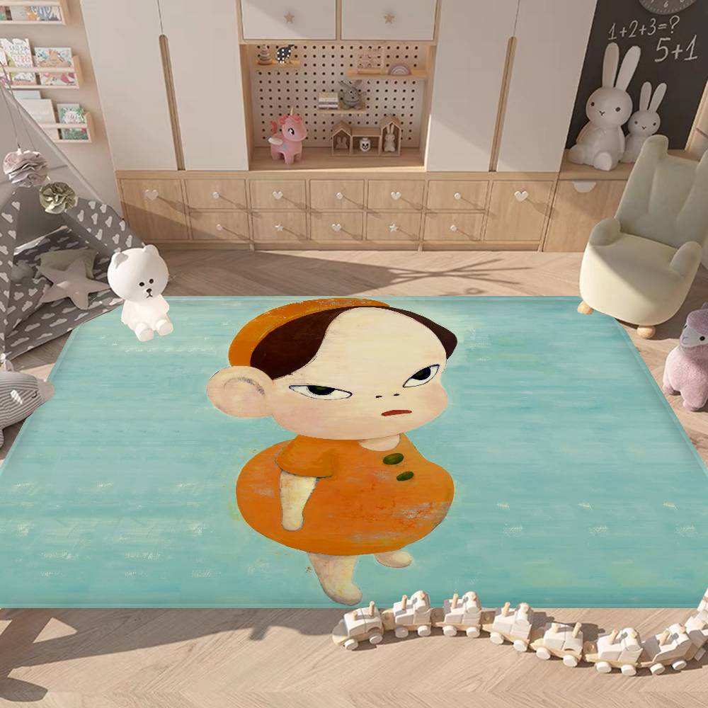 Yoshitomo Nara Dream Doll Anime Floor Mat Retro Multiple Choice Living Room Kitchen Rug Non-Slip Modern Home Decor