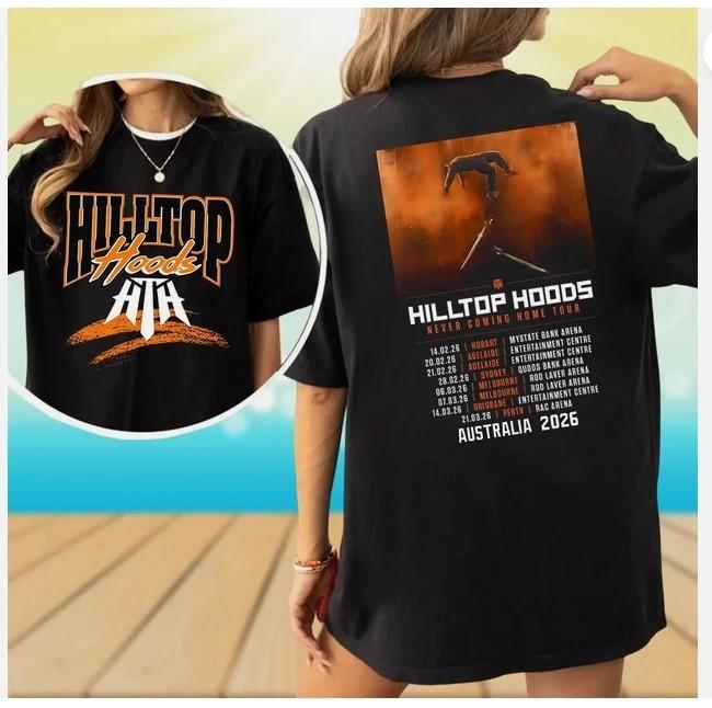 New Hilltop Hoods 2026 Tour Australia Sided T-Shirt XXXL